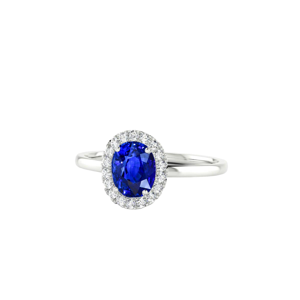 best stylish Sapphire With Diamond Ring White Gold