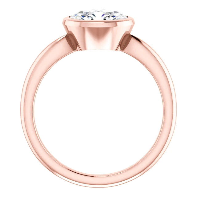 Rose Golden Women Jewelry Sparkling Unique Solitaire White Gold Diamond Anniversary Ring
