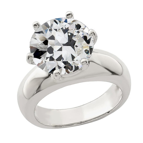 Fancy Princess Cut Sparkling Solitaire Engagement Ring Old Miner Diamond