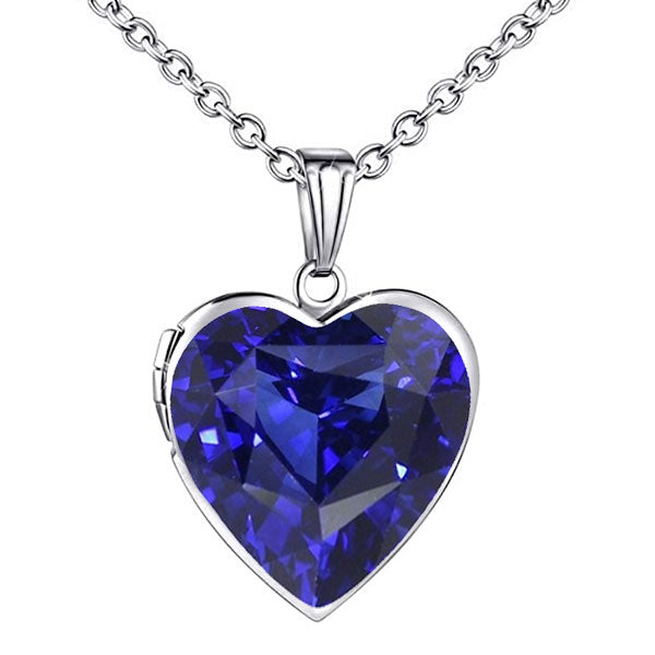 Solitaire Sapphire Pendant Necklace