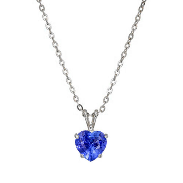 Solitaire Blue Sapphire Ladies Pendant