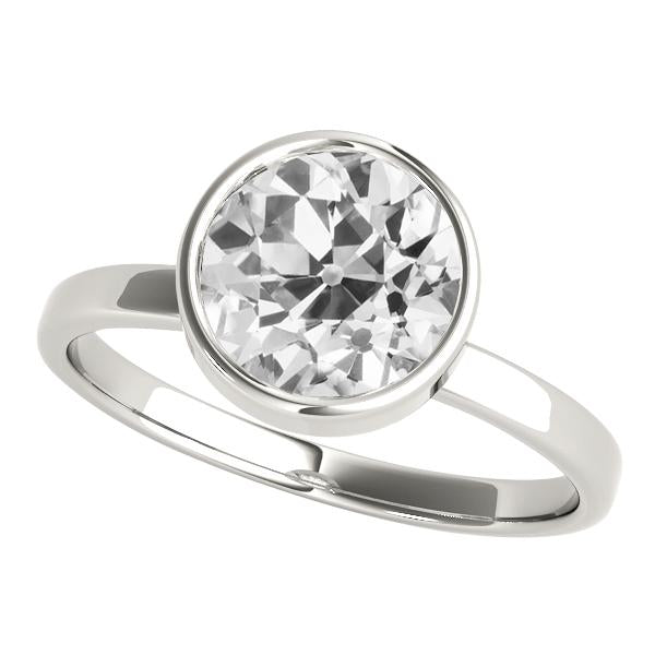 Amazing Bezel Set Solitaire Old Miner Ring