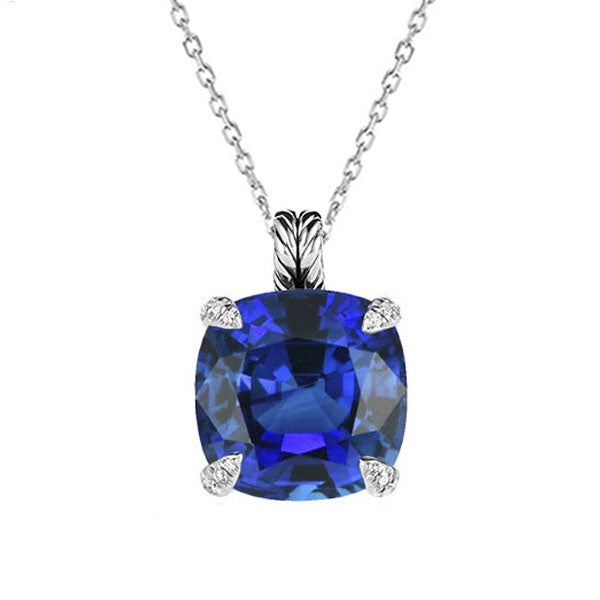 Solitaire Pendant Ceylon Sapphire Gold