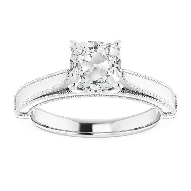 Woman's White Gold Weeding Anniversary Solitaire Diamond Ring