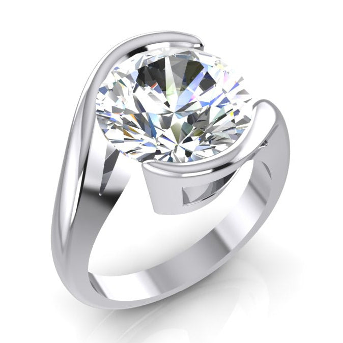 Fancy Princess Cut Sparkling Vintage Style White Gold Princess Diamond Ring