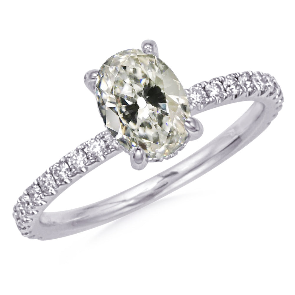 Solitaire Natural Lady’s With Accents Round & Oval Old Miner Diamond 7.50 Carats