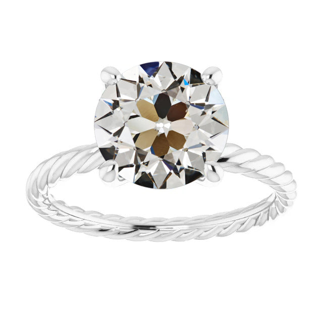 New High Quality Solitaire Old Miner Diamond Ring Gold