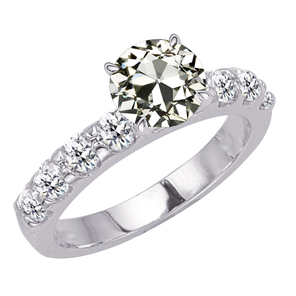 Solitaire With Accent Old Miner Diamond Anniversary Ring 4.50 Carats