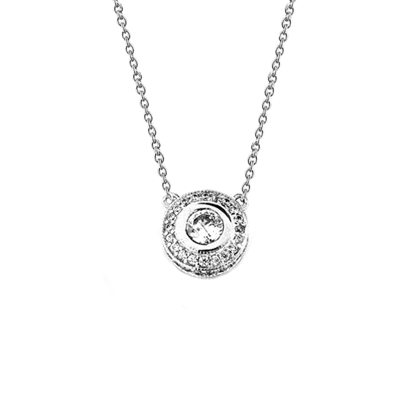 Sparkling 2 Carats Lab Grown Diamonds Necklace Pendant Gold White 14K