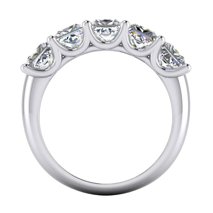 U Prong Set Princess Diamond Band