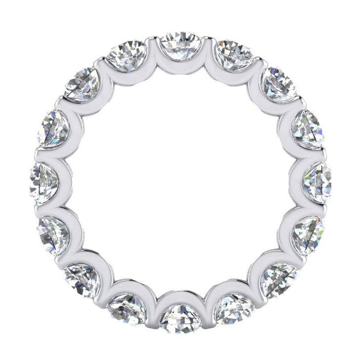 U Prong Setting Diamond Band 4.1 mm