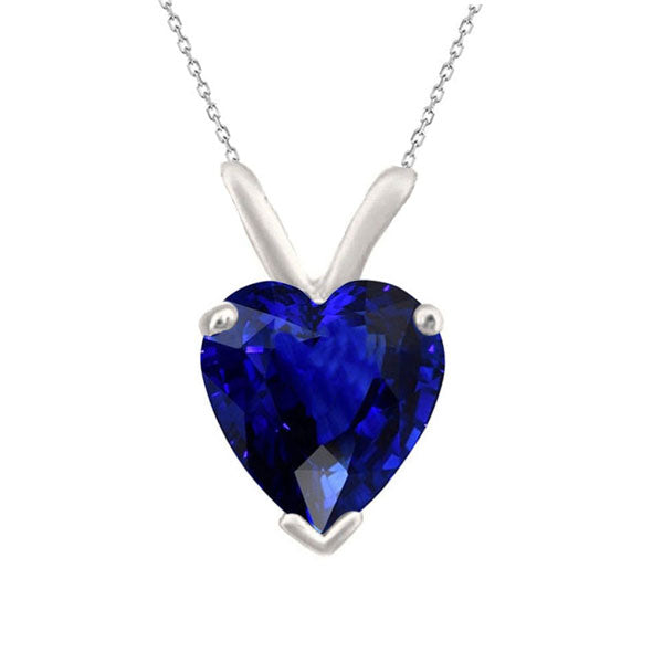 Prong Solitaire Pendant Sri Lankan Sapphire Necklace