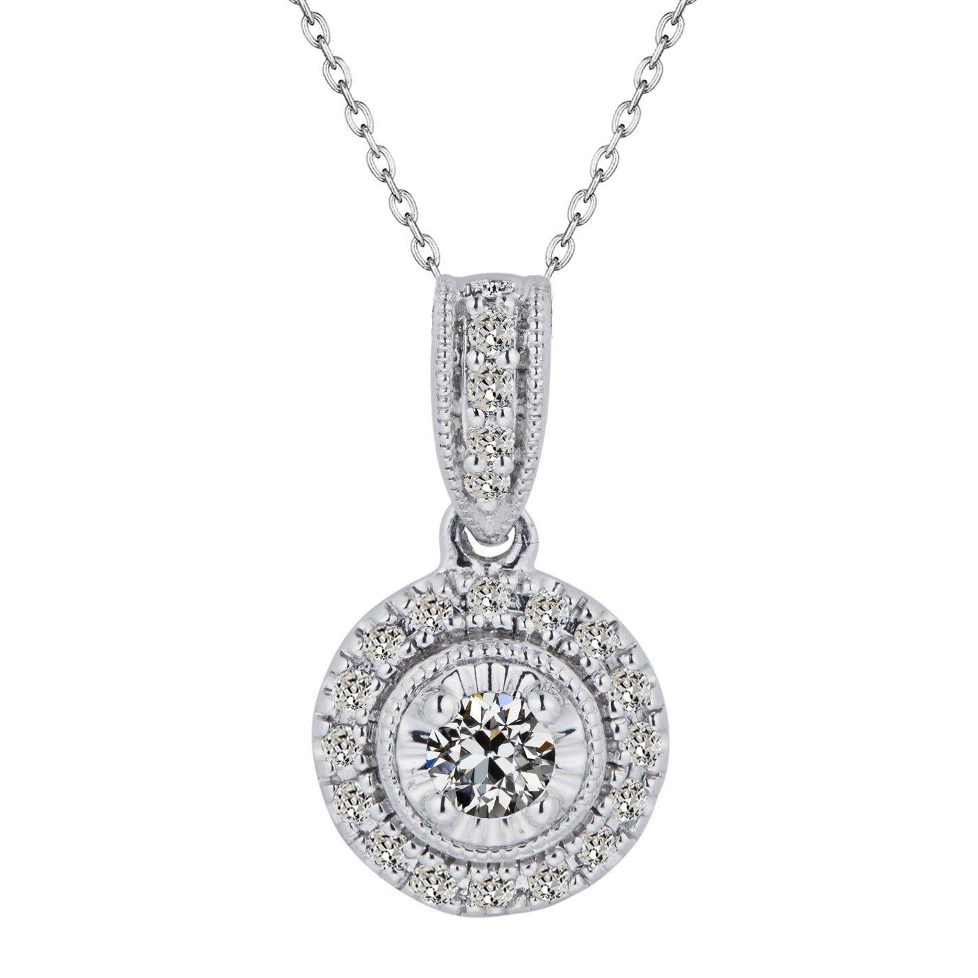 Vintage Style Diamond Pendant 2 Ct Old Miner Jewelry
