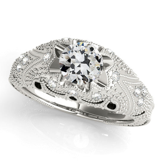 New Style Sparkling Vintage Style Diamond Ring Old Miner Cut