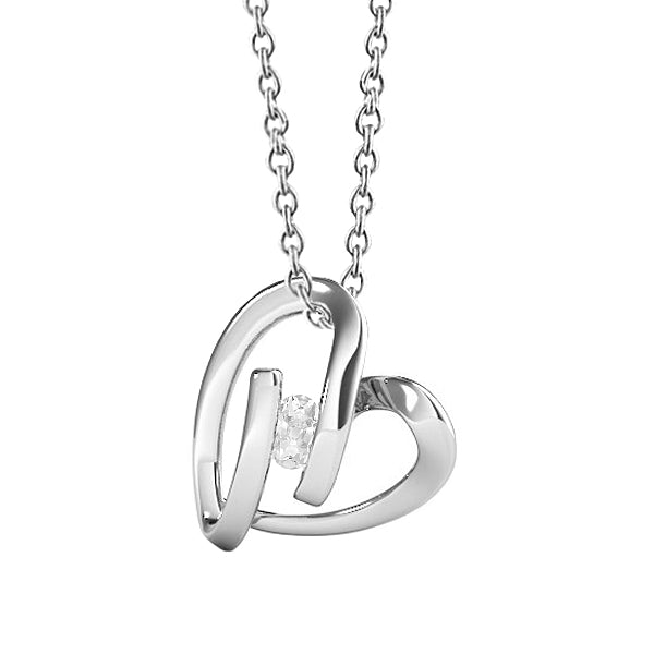 Solitaire Diamond Pendant Oval Old Miner