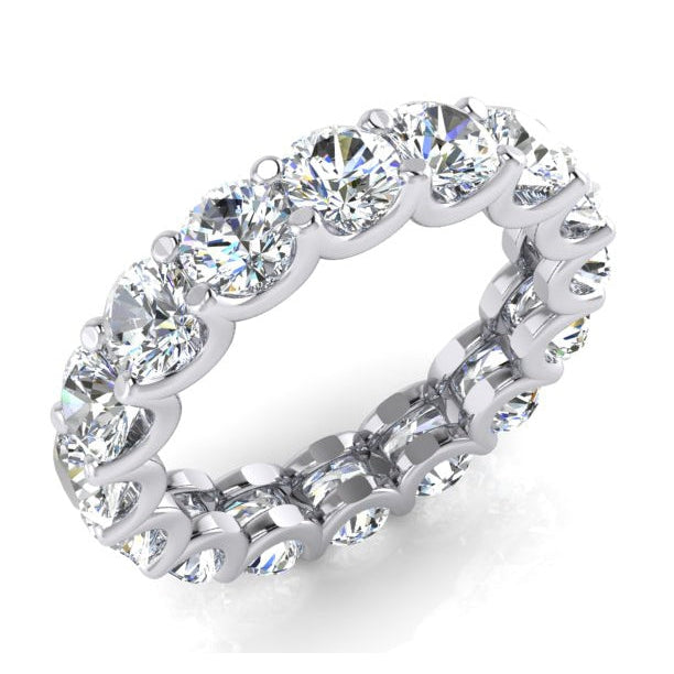 Diamond Eternity Wedding Gold Band 4 Carats 4.1 mm