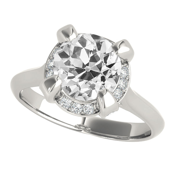 White Gold Halo Engagement Ring