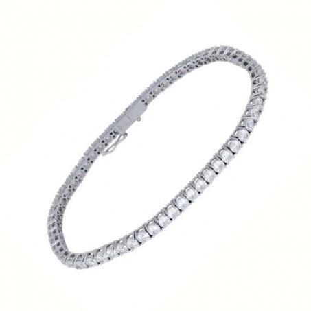 White Gold Round Cut Lab Grown Diamond Tennis Bracelet 6 Carats