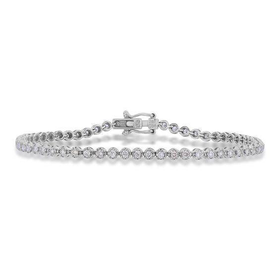 Women Tennis Bracelet Sparkling Lab Grown Diamond White Gold 5.40 Carats
