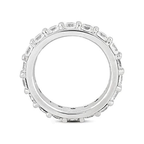 Women's Comfort Fit Eternity Band 4 Carats Gold Wedding Jewelry
