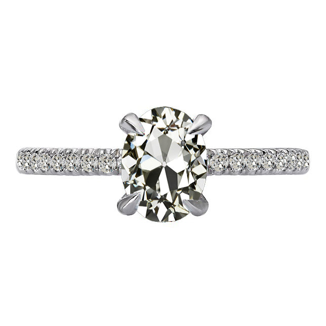 Women's Ring Oval Old Mine Cut Diamond
