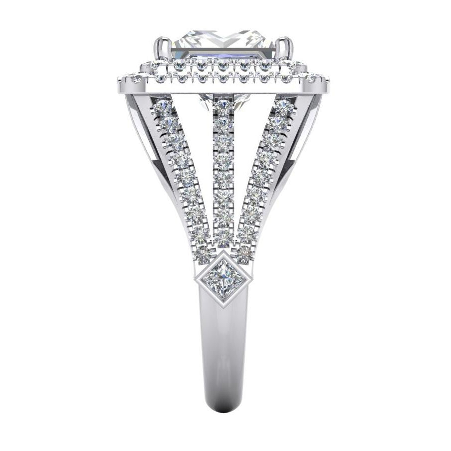 natural round diamond 6ct ring side angle