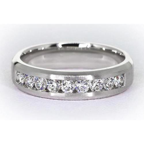 lab grown round diamond 1.35ct band front view