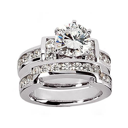 Designer Engagement Set 2 Ct. Gold Anniversary Solitaire Ring New Engagement Ring Set