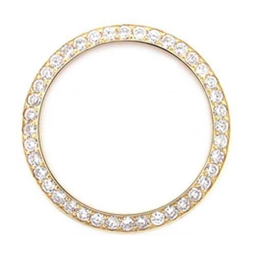 Diamond Bezel To Fit Rolex Datejust Or Date Or Presidential Watch Yellow Gold 14K Watch Bezel
