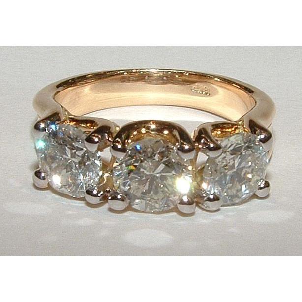 Diamond Engagement Ring 3 Stone Ring Jewelry 3 Carat Three Stone Ring