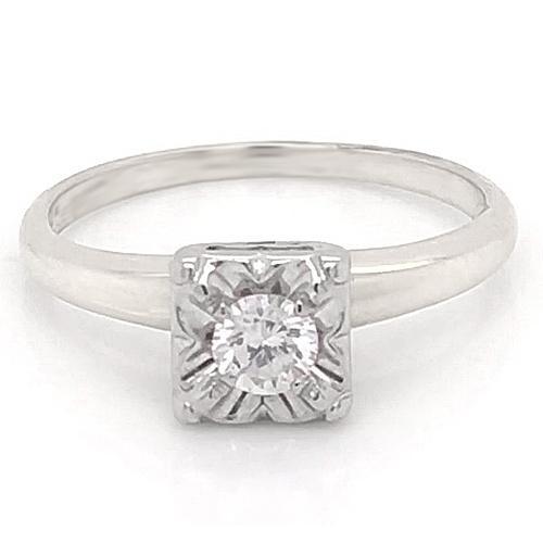 Old European Diamond Solitaire Ring