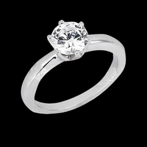 Engagement Lady’s Fancy Unique White Gold Diamond Solitaire Ring