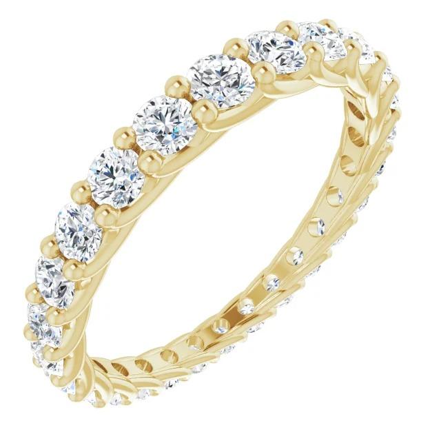 natural round diamond 3.75ct band front view