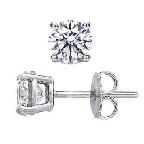Diamond Ladies Studs E Gorgeous fancy ringh White Gold Stud Earrings