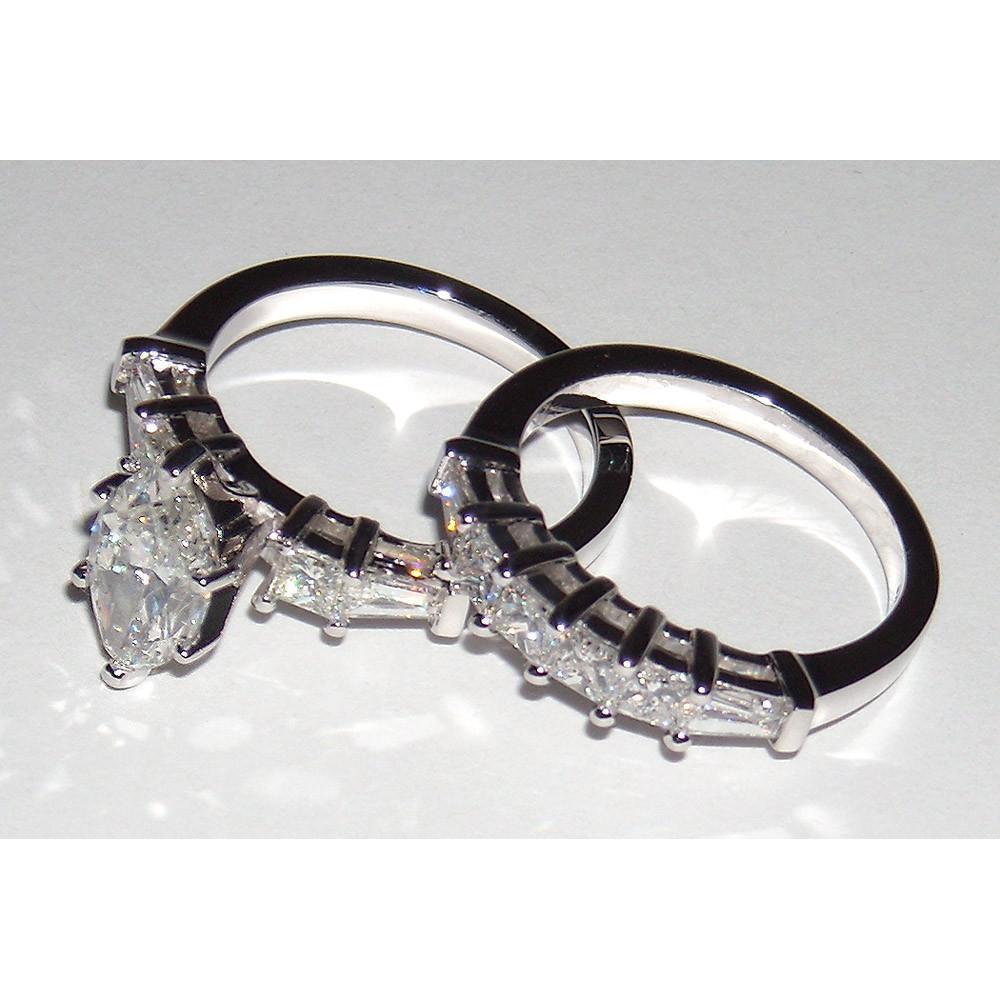 natural princess diamond 2.75ct band front view