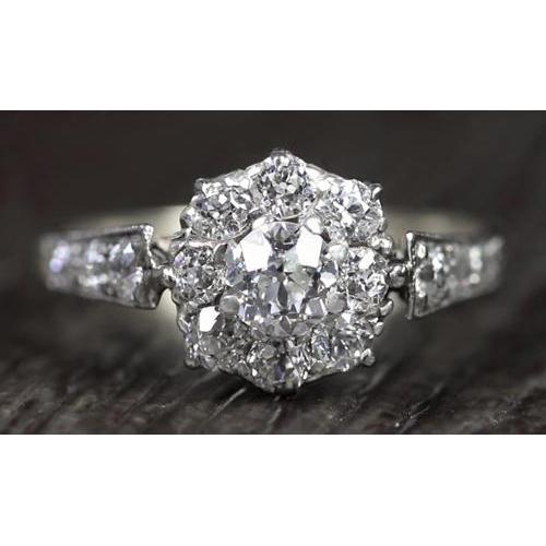 Diamond Ring Vintage Style 2 Carats Milgrain Accented Jewelry New Engagement Ring