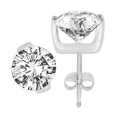 Fancy Diamond Solitaire Stud Earrings Jewelry
