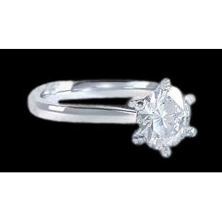 Diamond Women Engagement F Vs1 White Gold 2 Carat Solitaire Ring