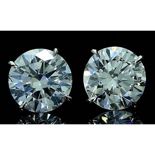 Diamond Stud Earrings 12 Carats White Gold 14K Stud Earrings