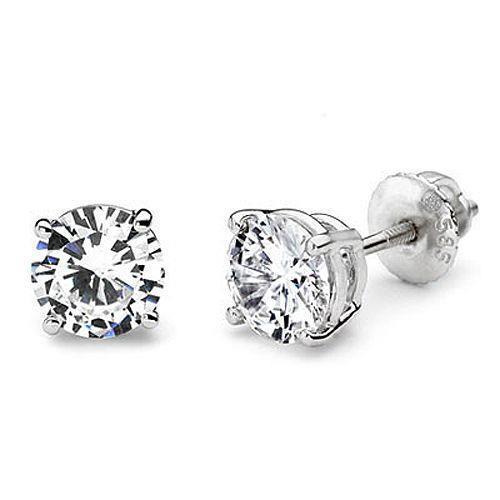 Diamond Stud Earrings White Gold Diamond Jewelry Stud Earrings