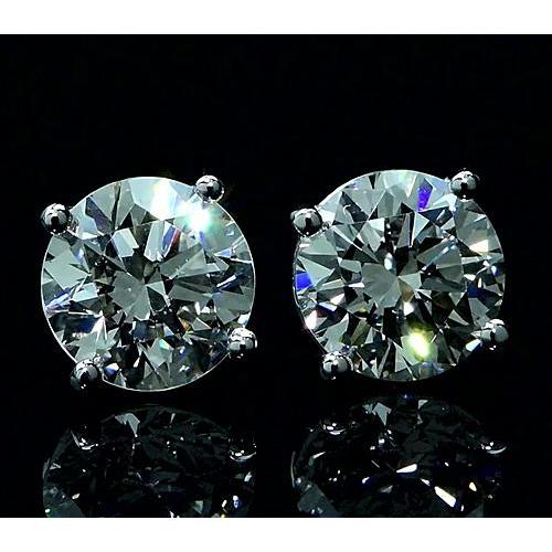 NEw Design Diamond Stud Earrings White Gold Stud Earrings