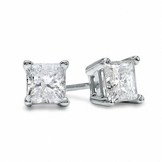 Princess Cut High Quality Fancy Sparkling Stud Earrings