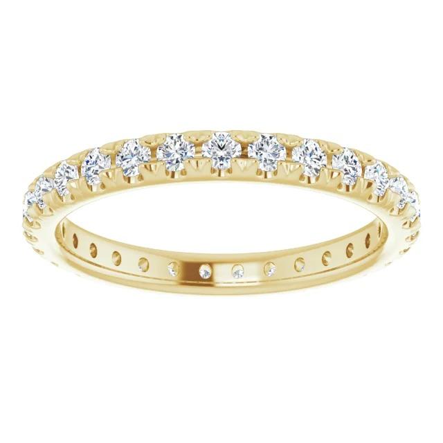 natural round diamond 0.87ct band front view