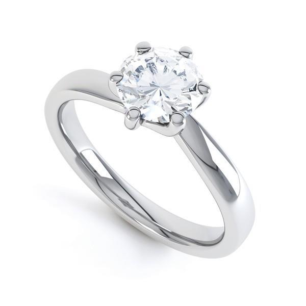 Unique Lady’s Solitaire White Gold Diamond Ring