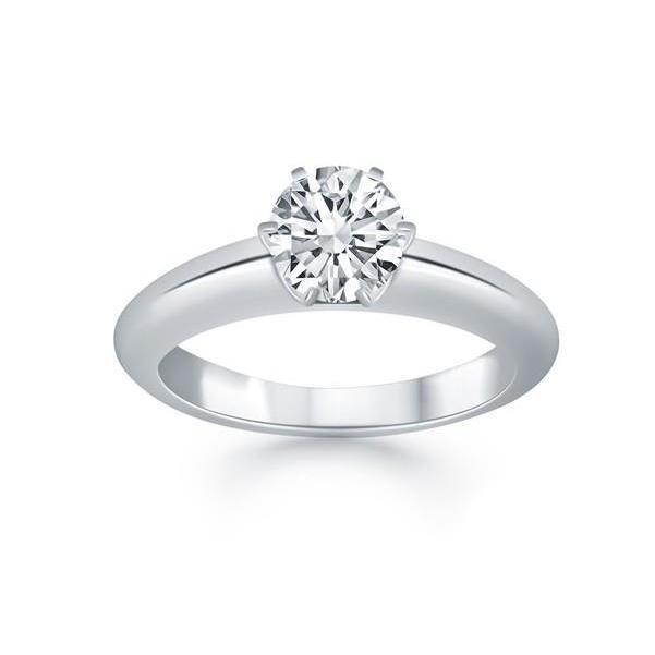 Lady’s Sparkling Unique Solitaire White Gold Diamond Anniversary Ring