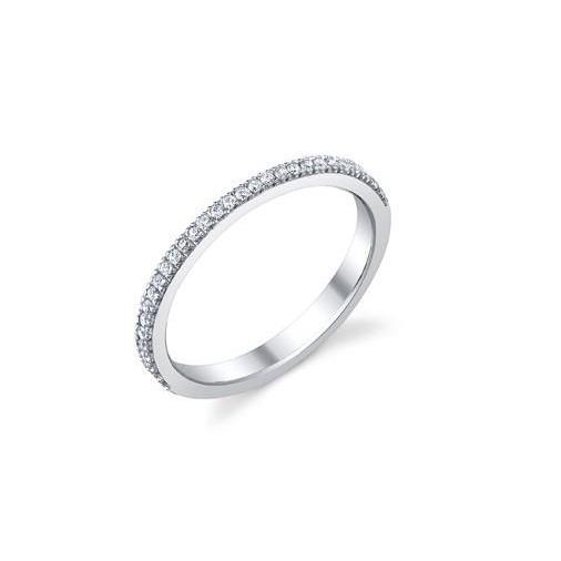 F Vvs1 2.80 Ct Diamonds Women Wedding Band 14K White Gold Band