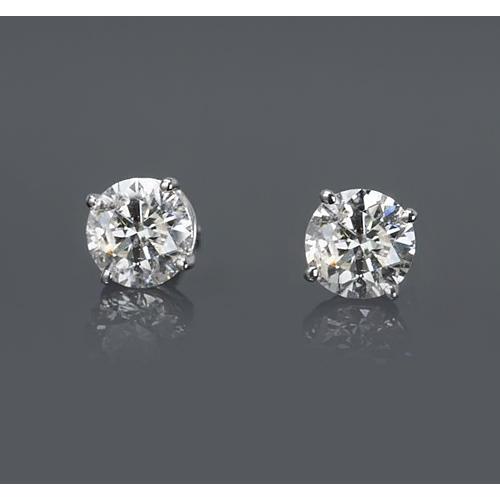New Style Four Prong Round Diamond Stud Earring Stud Earrings