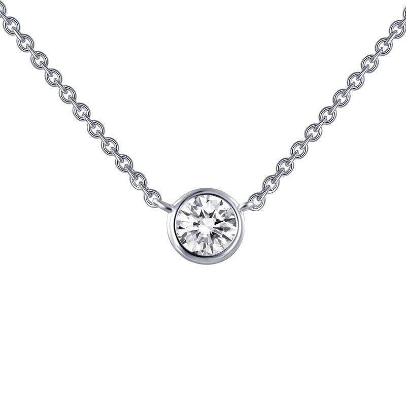 G Vs2 Solitaire 0.75 Carat Diamond Women Pendant Necklace White Gold 14K Pendant