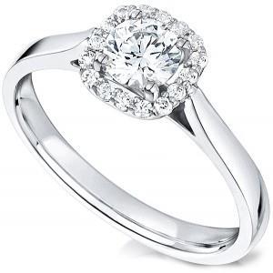 Gorgeous Brilliant Cut 1.75 Ct Diamonds Anniversary Ring White Gold Halo Halo Ring
