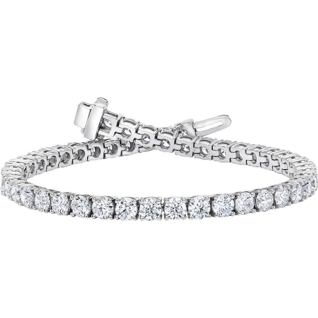 Gorgeous Round Prong Set Diamond Tennis Bracelet Solid Gold 7.5 Ct Tennis Bracelet